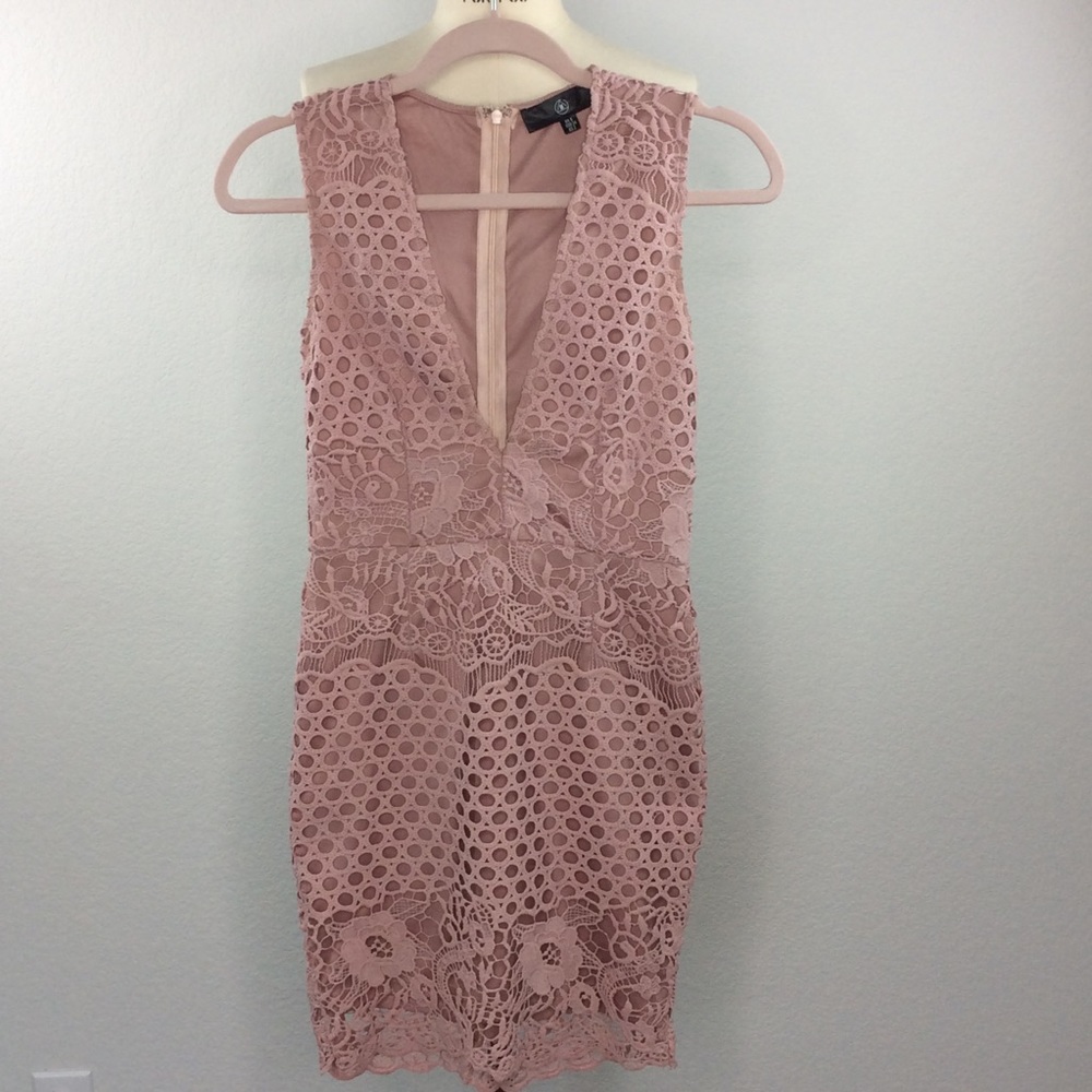 Blush Pink Lace Dress